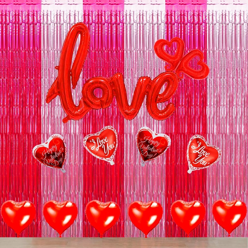 Asonlye Red Heart Foil Balloons for Valentine's Day, Wedding, Engagement Party Decoration - Love Shaped Balloons - Image 5