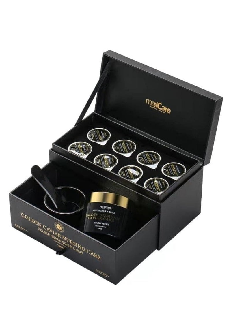 Maxcare - Maxcare Golden Caviar Double Scalp Repair Treatment | Intensive Scalp & Hair Care | No-Steaming Required | Anti-Aging & Nourishing Formula - Image 1