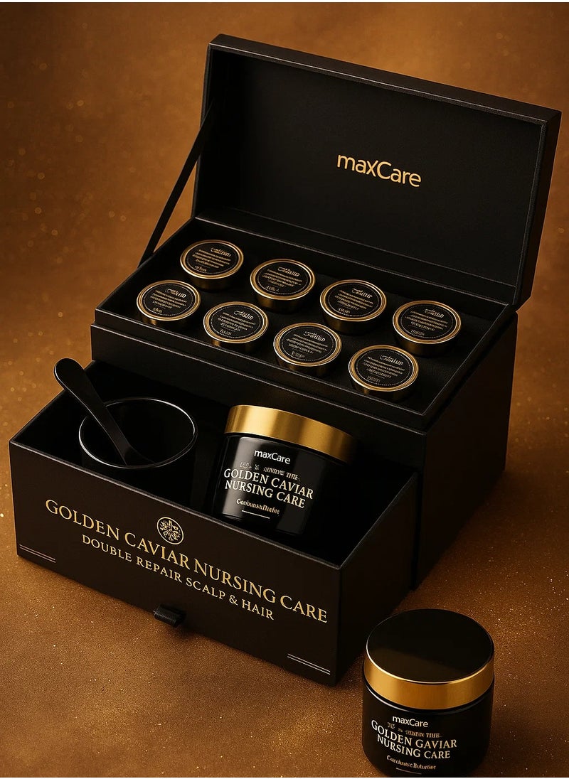 Maxcare - Maxcare Golden Caviar Double Scalp Repair Treatment | Intensive Scalp & Hair Care | No-Steaming Required | Anti-Aging & Nourishing Formula - Image 1