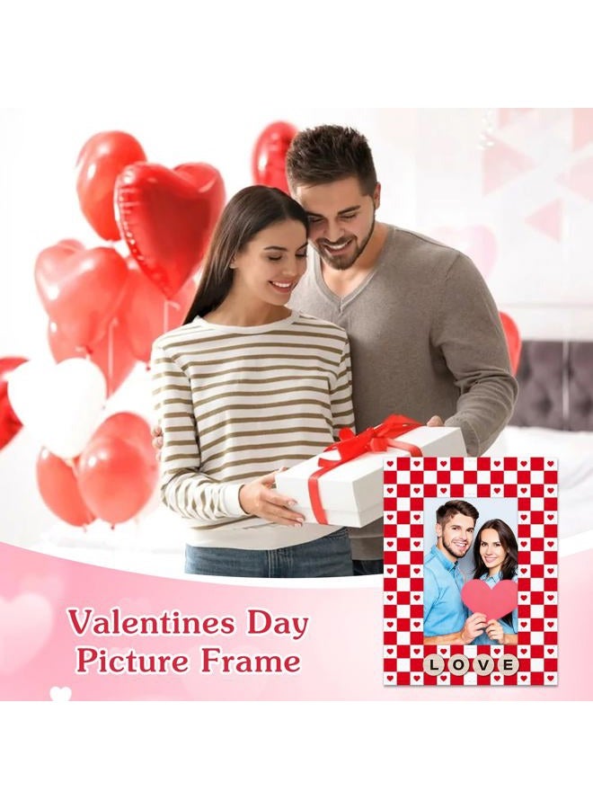 PETCEE Love Picture Frame for Couples - Valentines Day Picture Frame Unique Gift Red and White Heart Design Romantic Valentine's Day Gifts for Him Her Wedding Anniversary Birthday Family Decorations - Image 4
