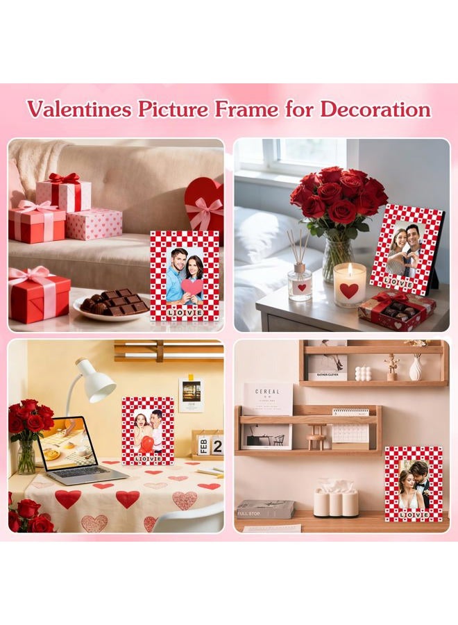 PETCEE Love Picture Frame for Couples - Valentines Day Picture Frame Unique Gift Red and White Heart Design Romantic Valentine's Day Gifts for Him Her Wedding Anniversary Birthday Family Decorations - Image 5