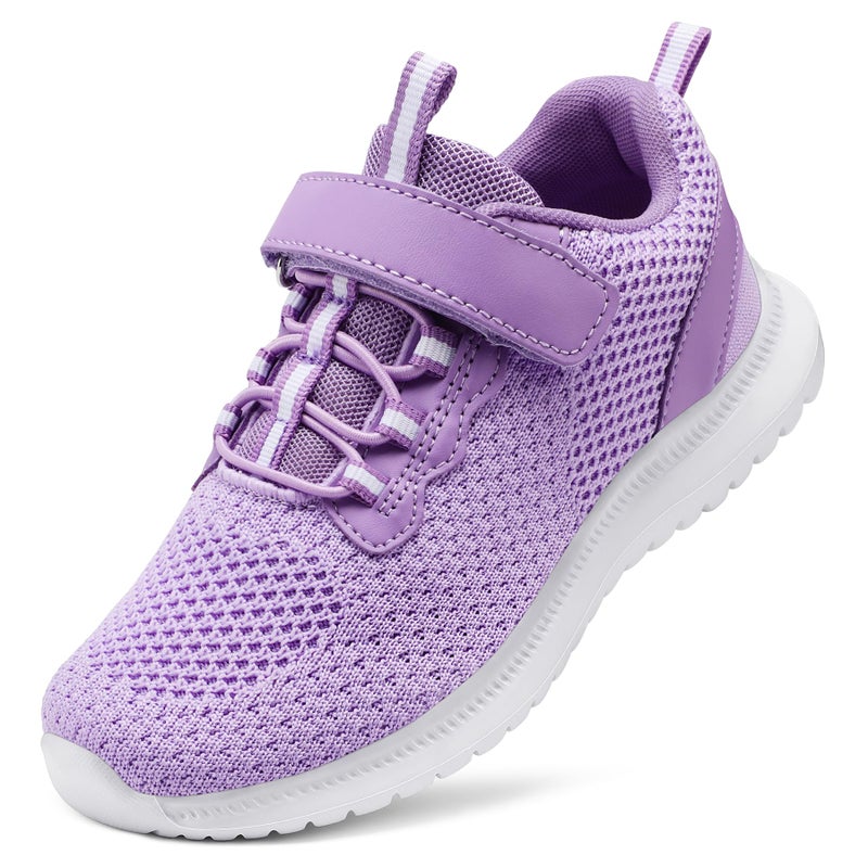 RUNSIDE Kids Shoes, Boys Girls Sneakers Lightweight Athletic Walking/Running Tennis Shoes, Size 12 Little Kid, Purple - Image 1