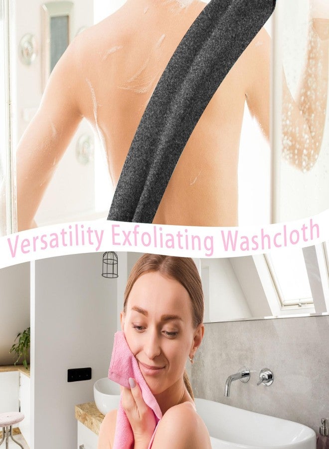 CANIPHA 4Pcs Back Scrubber for Shower, Nylon Exfoliating Body Washcloth, Stretchable Back Scrubber With Handle, Back Washer for Women Men - Image 5
