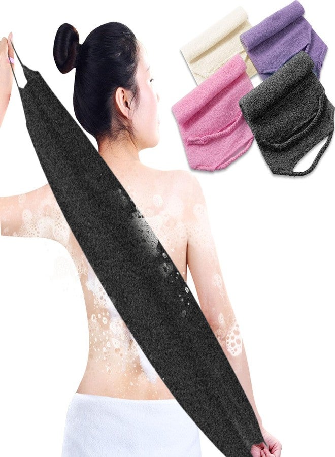 CANIPHA 4Pcs Back Scrubber for Shower, Nylon Exfoliating Body Washcloth, Stretchable Back Scrubber With Handle, Back Washer for Women Men - Image 1