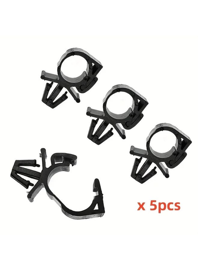 5 قطع مشبك تثبيت أسلاك سيارة أسود، مشبك تثبيت وتوجيه حزمة الأسلاك، مشبك أنبوب مموج، رباط كابلات - Image 2