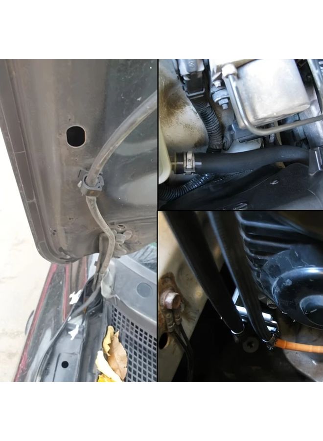 5 قطع مشبك تثبيت أسلاك سيارة أسود، مشبك تثبيت وتوجيه حزمة الأسلاك، مشبك أنبوب مموج، رباط كابلات - Image 3