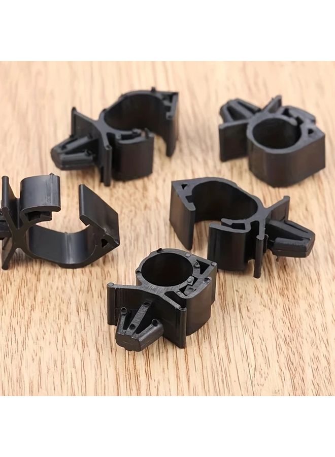 5 قطع مشبك تثبيت أسلاك سيارة أسود، مشبك تثبيت وتوجيه حزمة الأسلاك، مشبك أنبوب مموج، رباط كابلات - Image 1