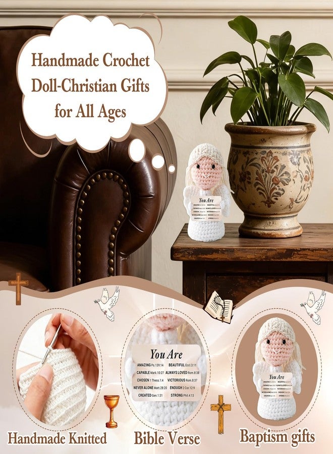 Aeonovs Confirmation Gifts for Girls 2026, Jesus Crochet Angel Gift for Women, Baptism Gifts for Adult Women, Religious Emotional Support, Catholic Decor - Image 4