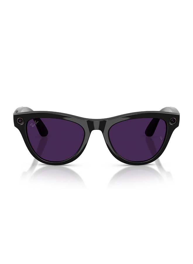 ميتا RAY-BAN Skyler (Gen 2) Shiny Black Frame Clear to Amethyst Transitions Lens Standard High bridge Shiny Black Clear to Amethyst Transitions - Image 2