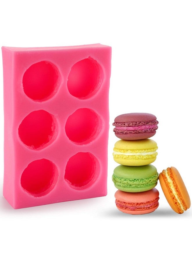 هيدوم 2 حزمة 6 تجويف 3D معكرون قالب سيليكون معكرون همبرغر قوالب الخبز مثالية لشمعة الكعك كعكة / كب كيك تزيين الصابون الصغير قنبلة الاستحمام - Image 2