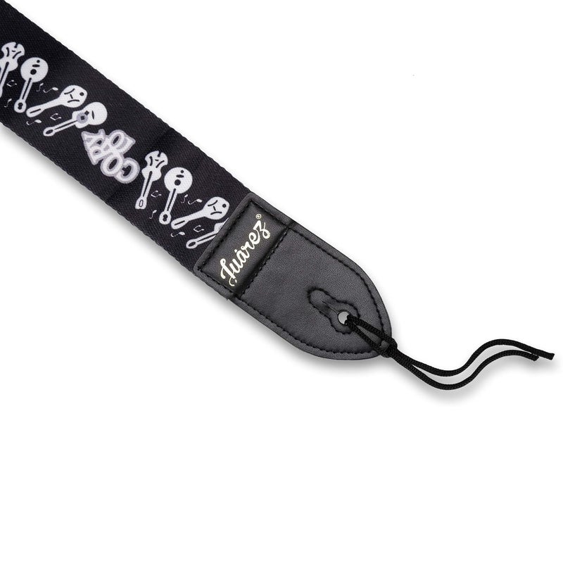 Juarez JRGST200BK Adjustable Guitar Strap For Electric/Acoustic Guitar/Bass - Soft Strap with PU Leather Ends Black - Image 4
