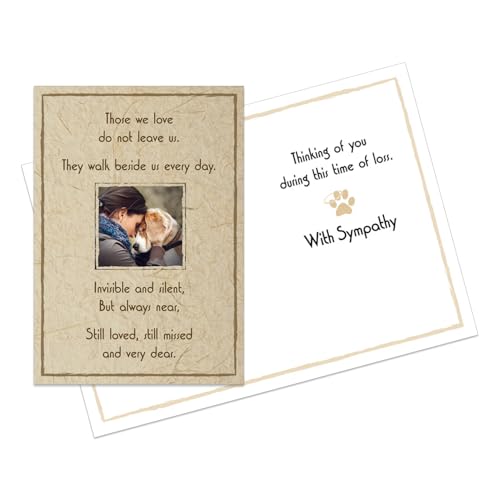 Dog Speak Pet Sympathy Card – “Those We Love Do Not Leave Us. They Walk Beside Us Every Day” – Loss of Pet Remembrance and Comfort Card with Envelope, 4.75" x 6.75" - Image 3