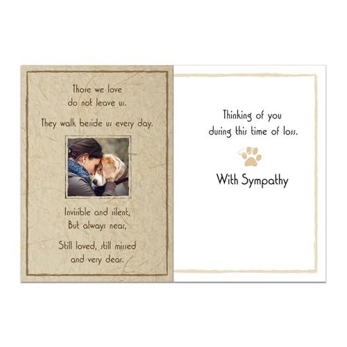 Dog Speak Pet Sympathy Card – “Those We Love Do Not Leave Us. They Walk Beside Us Every Day” – Loss of Pet Remembrance and Comfort Card with Envelope, 4.75" x 6.75" - Image 2