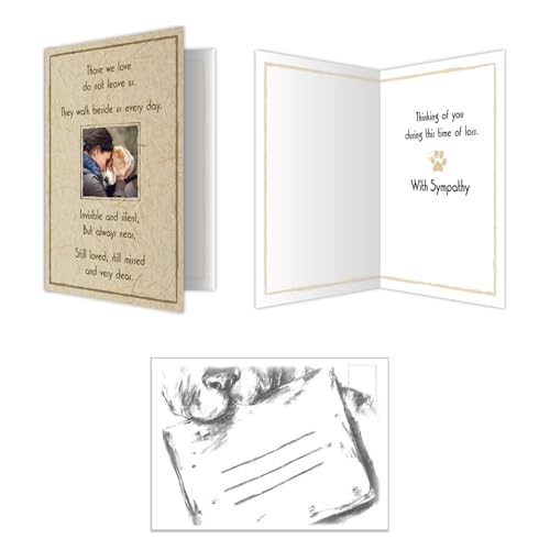 Dog Speak Pet Sympathy Card – “Those We Love Do Not Leave Us. They Walk Beside Us Every Day” – Loss of Pet Remembrance and Comfort Card with Envelope, 4.75" x 6.75" - Image 4
