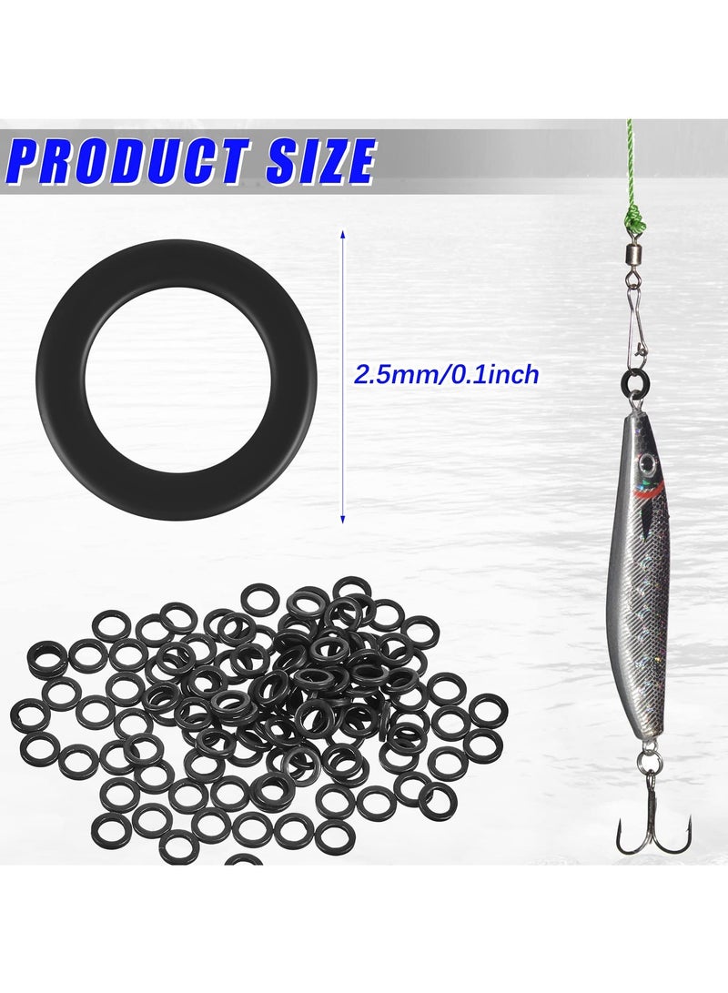 SOLARAE Stainless Steel Fly Fishing Tippet Rings, Lightweight Fishing Line Ring 2.5 Mm Low Profile Fishing Ring For Saltwater Freshwater Trout Fish Lure Tackle (200 Pack) - Image 2