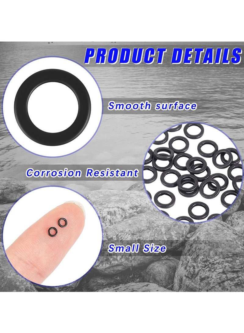 SOLARAE Stainless Steel Fly Fishing Tippet Rings, Lightweight Fishing Line Ring 2.5 Mm Low Profile Fishing Ring For Saltwater Freshwater Trout Fish Lure Tackle (200 Pack) - Image 3