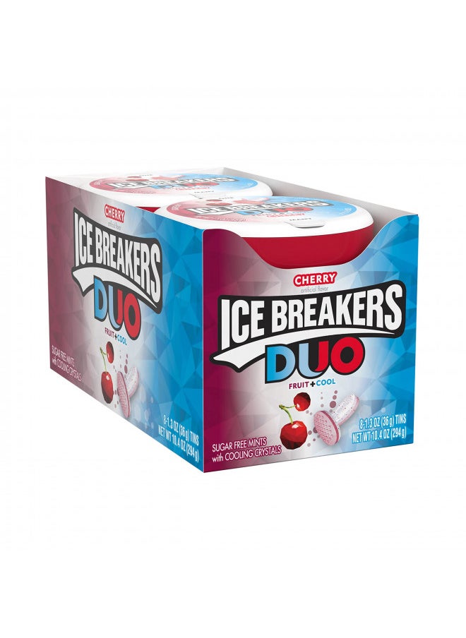 Ice breakers ICE BREAKERS Duo Fruit Plus Cool Cherry Sugar Free Breath Mints Tins, 1.3 oz (8 Count) 