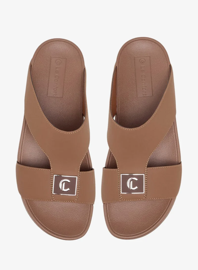 Le Confort Men Metal Accent Slip-On Sandals