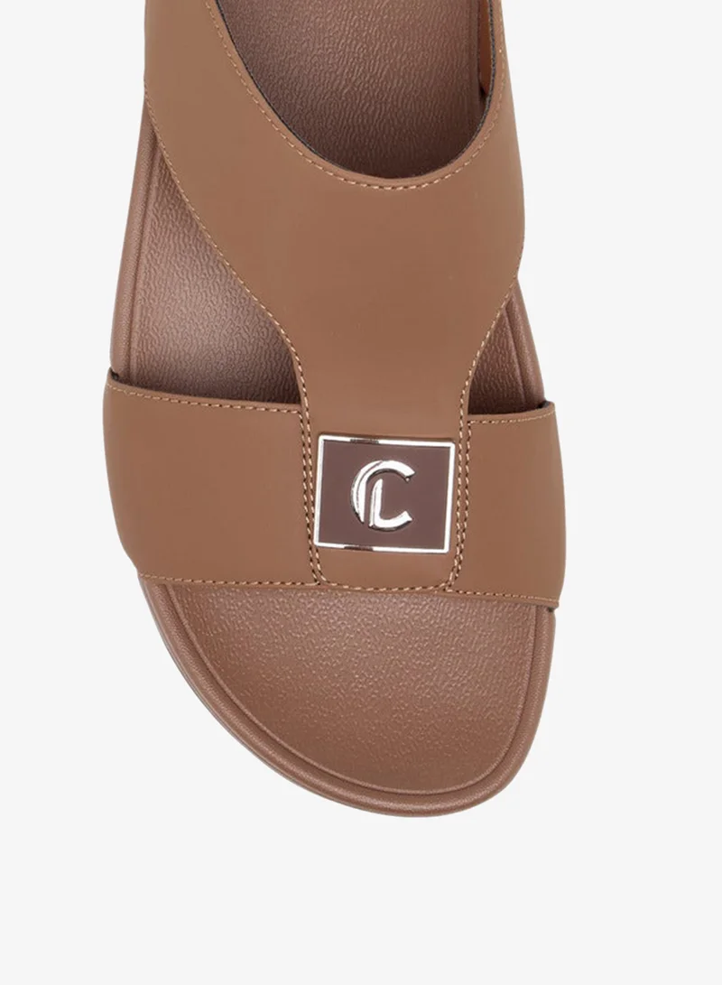 Le Confort  Men Metal Accent Slip-On Sandals  | Best Price UAE