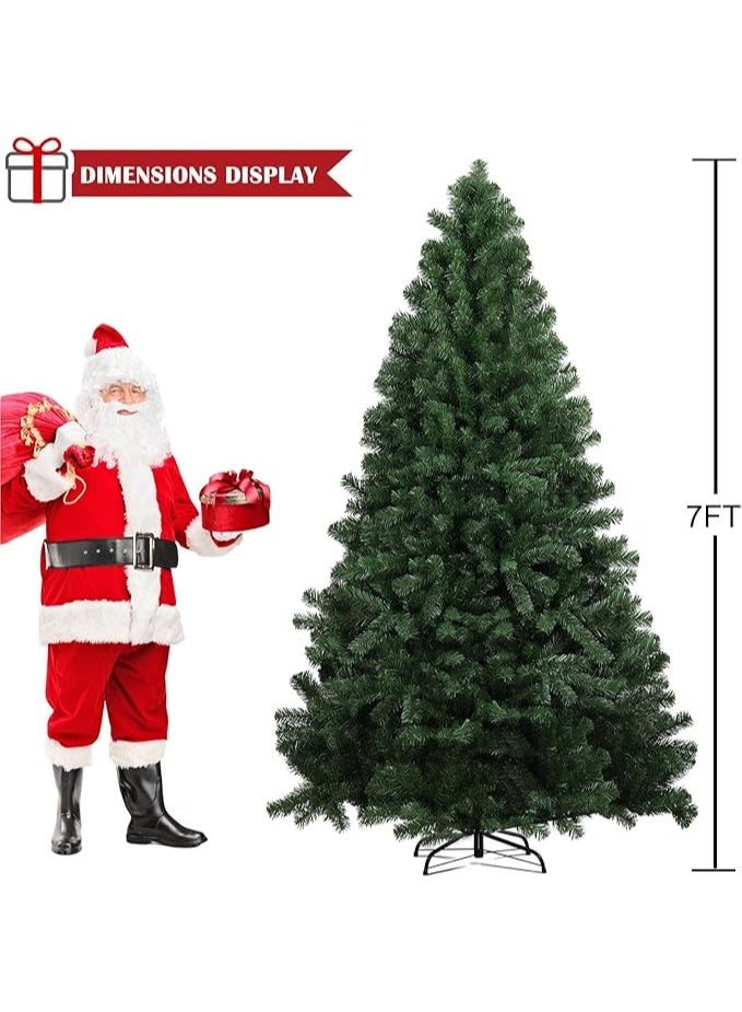 NIBEMINENT Christmas Tree 7ft Real Pine Needles Artificial Christmas Trees with 1400 Full Branches Tips Xmas Tree - Image 5