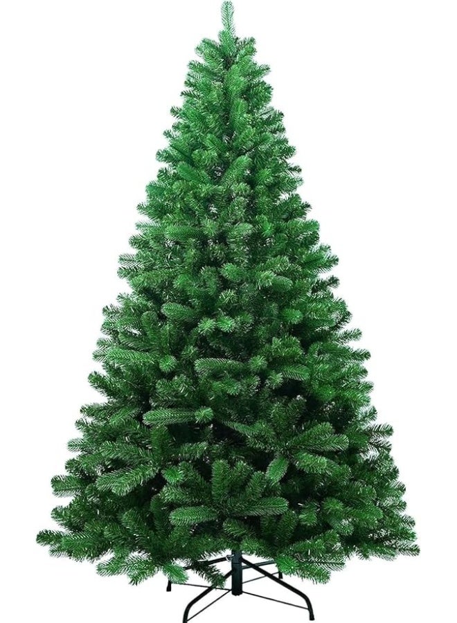NIBEMINENT Christmas Tree 7ft Real Pine Needles Artificial Christmas Trees with 1400 Full Branches Tips Xmas Tree - Image 1