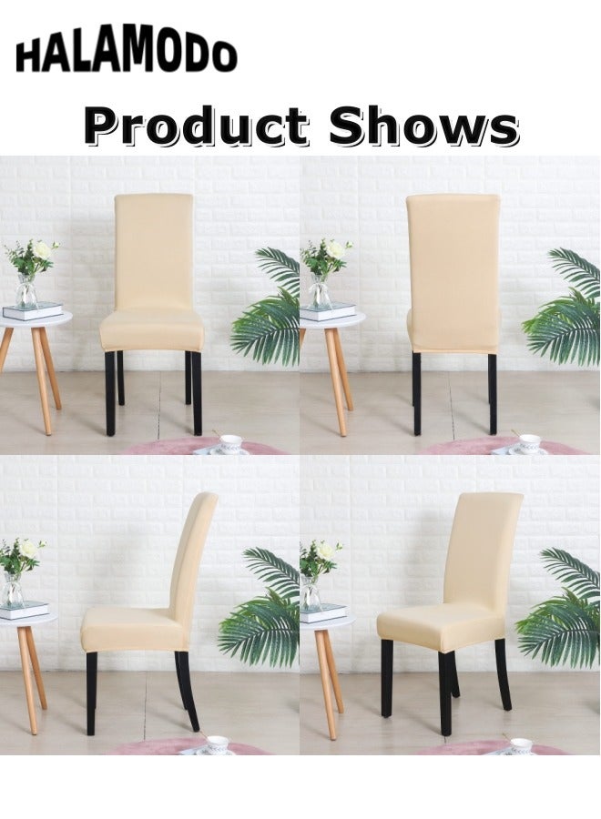 HALAMODO 6PCS Stretch Chair Covers Removable Washable Dining Room Chair Covers Dining Chair Slipcovers Seat Protector Great Home Decor and Banquet Upholstery for Dining Room & Hotel & Party  - Image 4