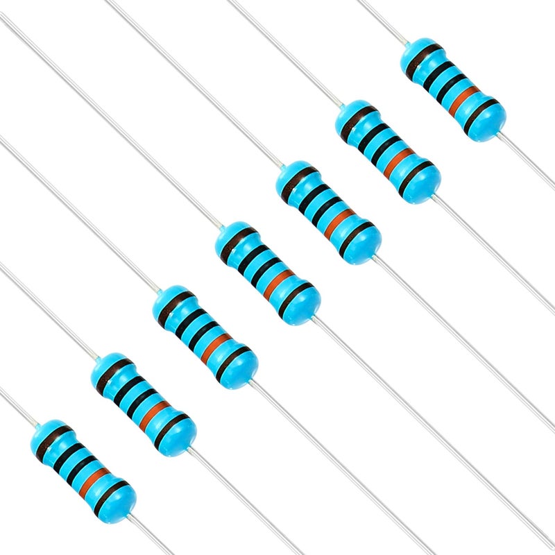 CHANZON 100pcs 1/2W (0.5W) 100K Ω ohm Metal Film Fixed Resistor 0.01 ±1% Tolerance 100KR MF Through Hole Resistors Current Limiting Rohs Certificated - Image 1