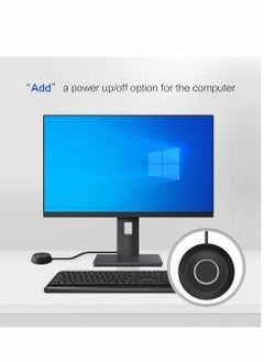 Y&D DKE PC Power Button Desktop Computer Case Switch On Off HDD Push Host Supply Supplies with 2m Cables  - Image 3