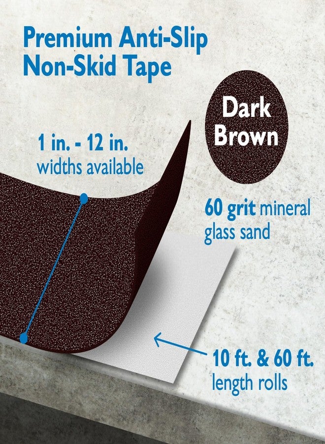 FindTape AST-35 Solid Colors Anti-Slip Non-Skid Tape, 3 in. x 10 ft. (Dark Brown) - Image 2