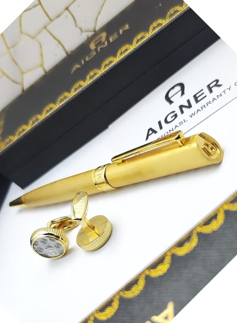 قلم رجالي فاخر مع كبك ماركة AIGNER
