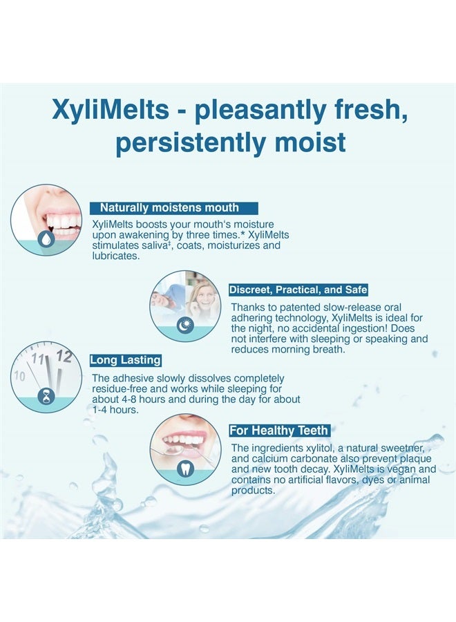 OraCoat XyliMelts Dry Mouth Relief Oral Adhering Discs, Slightly Sweet with Xylitol, for Dry Mouth, Stimulates Saliva, Non-Acidic, Day and Night Use, Time Release for up to 8 Hours, 100 Count - Image 5
