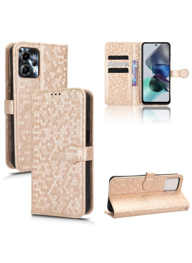 اس-توب جراب لهاتف Motorola Moto G13 / G23 4G جراب هاتف جلدي منقوش بنقط قرص العسل - Image 1