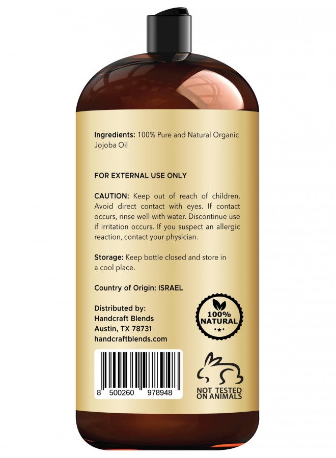 handcraft Blends Handcraft Blends USDA Organic Jojoba Oil - 28 Fl Oz - 100% Pure and Natural - Premium Grade Oil for Face, Body and Hair - Anti-Aging Oil - Cold-Pressed and Hexane-Free  - Image 2