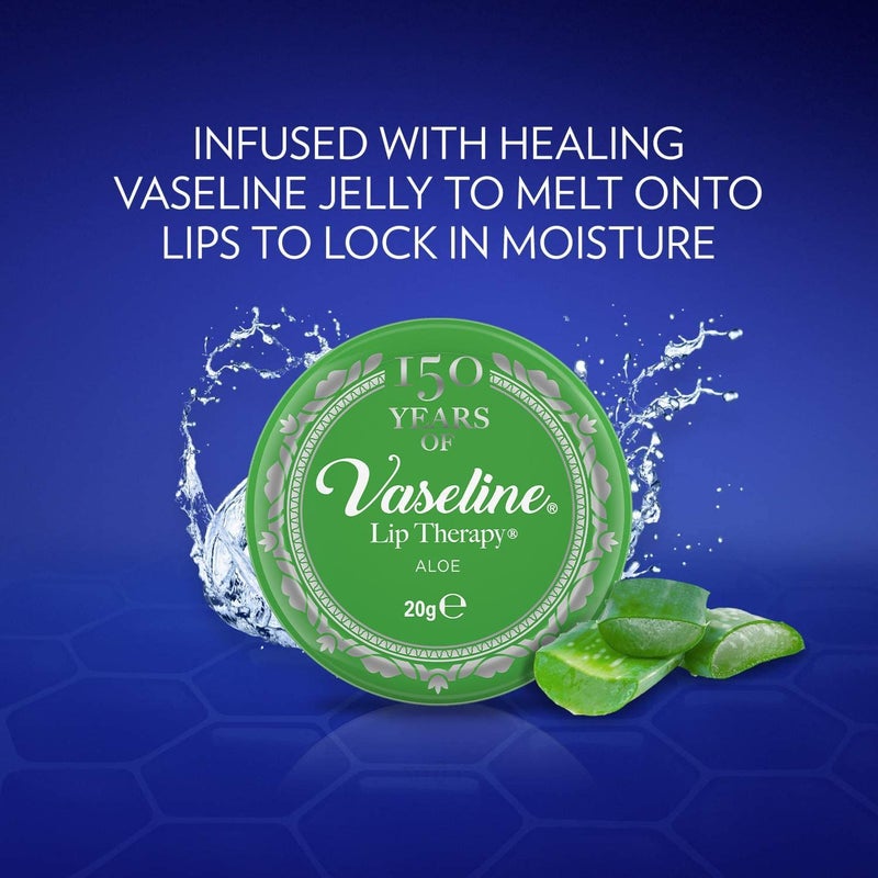 Vaseline Lip Therapy  Vaseline Lip Balm  Lip Moisturizer for Very Dry Lips  Aloe  20g - Image 4