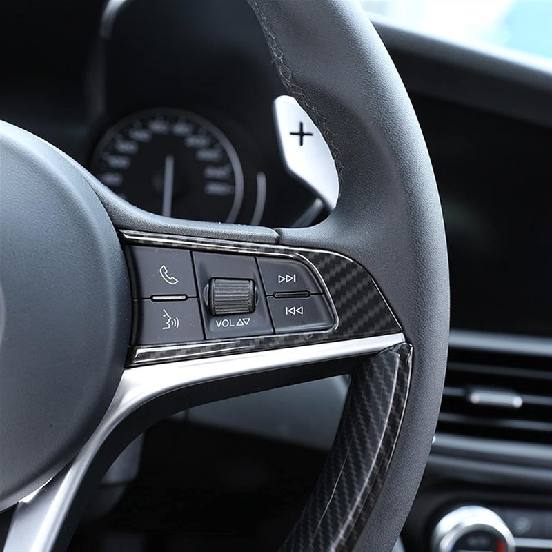 Wivplex Carbon Fiber Steering Wheel Trim for Alfa Romeo - Image 5