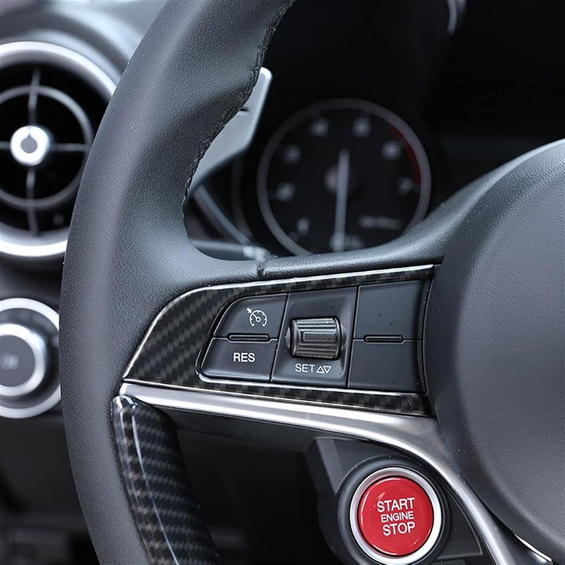 Wivplex Carbon Fiber Steering Wheel Trim for Alfa Romeo - Image 4