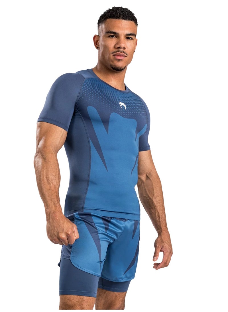 VENUM - VENUM ATTACK RASHGUARDS SHORT SLEEVES NAVY BLUE - Image 1