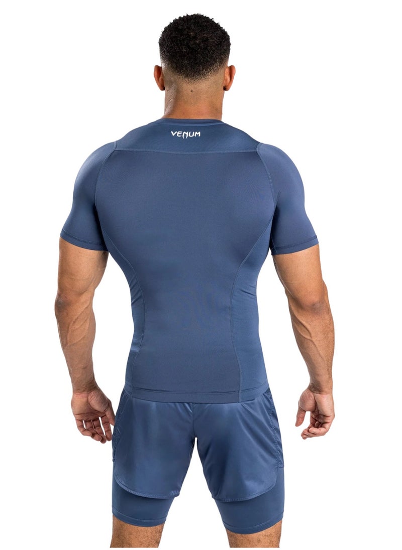 VENUM - VENUM ATTACK RASHGUARDS SHORT SLEEVES NAVY BLUE - Image 1
