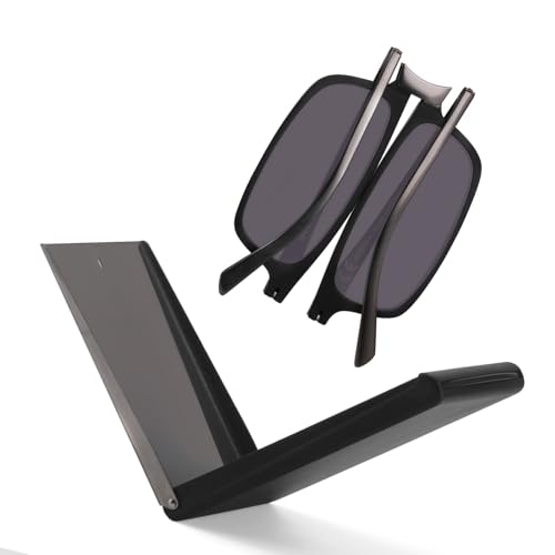 SKYOAK Unbreakable Evolved Folding Reading Sunglasses Women Men Blue Light Blocking Anti UV Eyestrain Foldable Portable Compact Lens Sun Readers Upgraded Metal Case Pocket Computer glasses 1.5 BLACK - Image 1