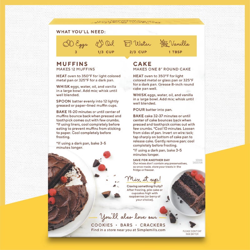 Simple Mills, Chocolate Muffin & Cake Almond Flour Mix, 11.2 Ounce - Image 4