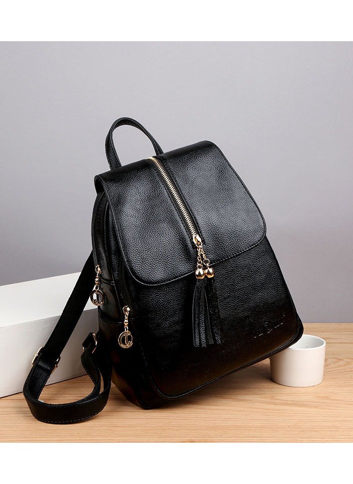 KUYING New Fashion Shoulder Soft Leather Anti Theft Backpack  - Image 1