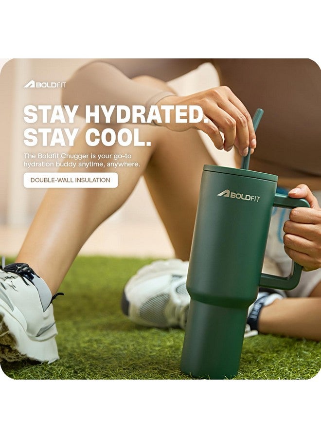 BOLDFIT Boldfit Chugger Tumbler Bottle Water Bottle with Straw & Lid 1.2L Stainless Steel Double Insulated Tumblers for Hot & Cold Drink 100% Leakproof Tumbler with Handle & Reusable Straw Sipper Brush 1200ml  - Image 4