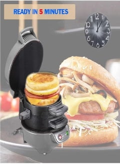 Sandwich Toaster Burger Maker, Panini Press with Egg Rings and Timer, Efficient Non-Stick Heating Plates, for Hamburgers, Waffles Snacks - pzsku/Z2A065105D8AA4482BB84Z/45/_/1739003366/9e8e3b9d-153b-477f-a007-34c3a5429214