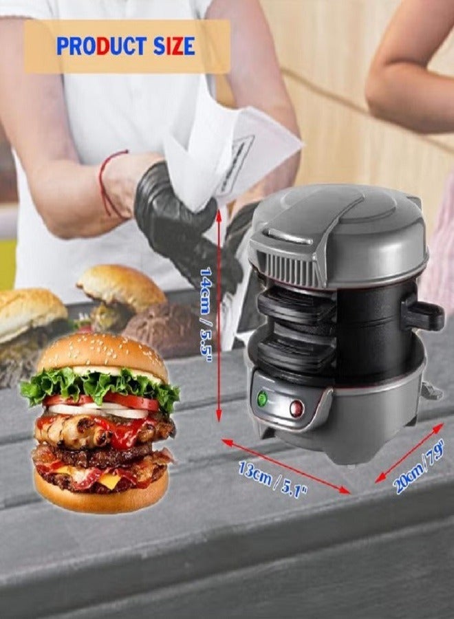 RAF صانعة السندويشات وصانعة البرجر، مكبس بانيني مع حلقات البيض ومؤقت، لوحات تسخين غير لاصقة فعالة، للبرجر، الوافل والوجبات الخفيفة - Image 5