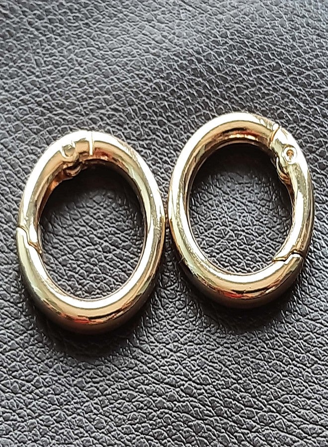 Tia Purse Bags Making Clasp, Lobster, Snaps, Clips, Hooks, Spring Ring, Locks and Other Accessories (Golden Spring Ring Premium-20mm- 2Pcs) - Image 4