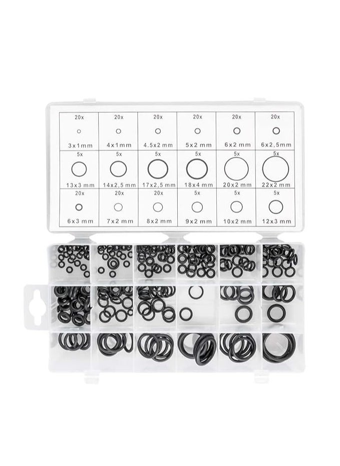 Oasisgalore 225-Piece Rubber O-Ring Sealing Gasket and Seal Assortment Kit for Auto Repair and Air Conditioning  - Image 4
