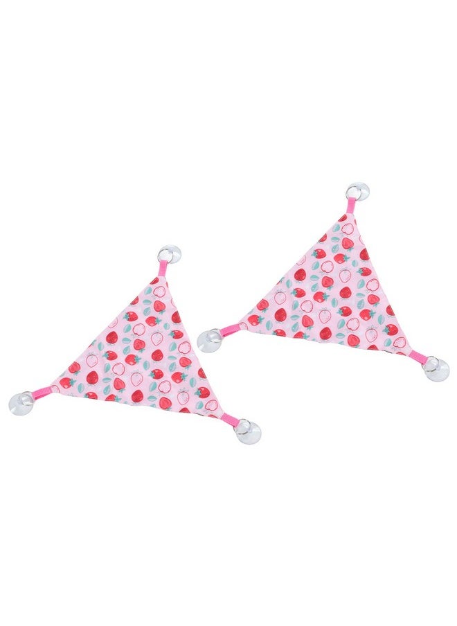 Zerodis Reptile Hanging Bed, Bearded Dragon Strawberry Hammock Hanging Lounger with Adhesive Suction Cup for Climbing Guinea Pig Hamster Lizard 2pcs  - Image 5
