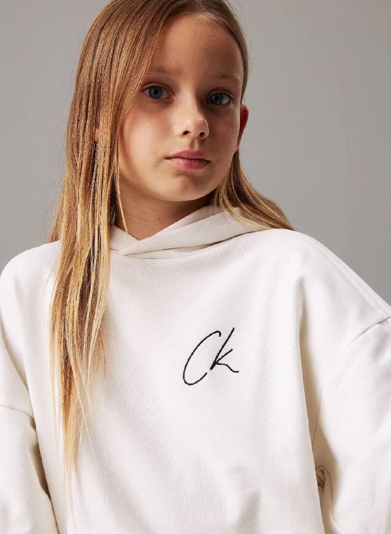 كالفن كلاين جينز هودي مريح مزين بشعار كلفن كلاين - Image 3