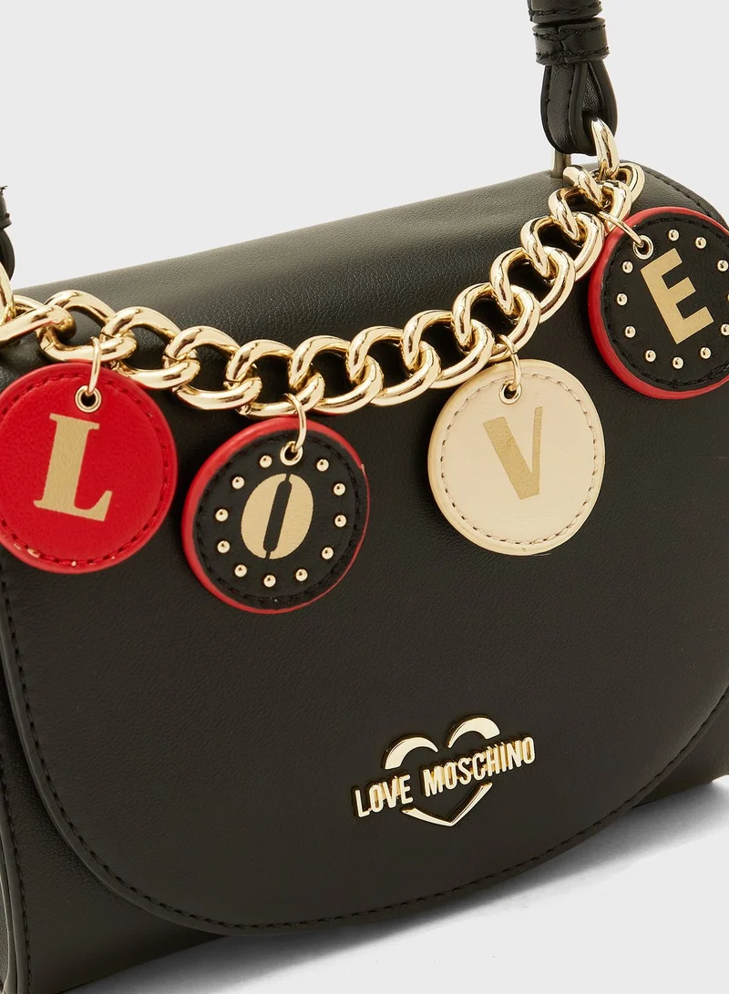 Love Moschino Flap Chain Detail Crossbody