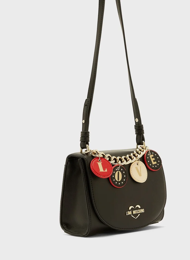 Love Moschino Flap Chain Detail Crossbody